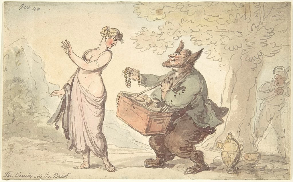 Thomas Rowlandson-98-La bella e la bestia